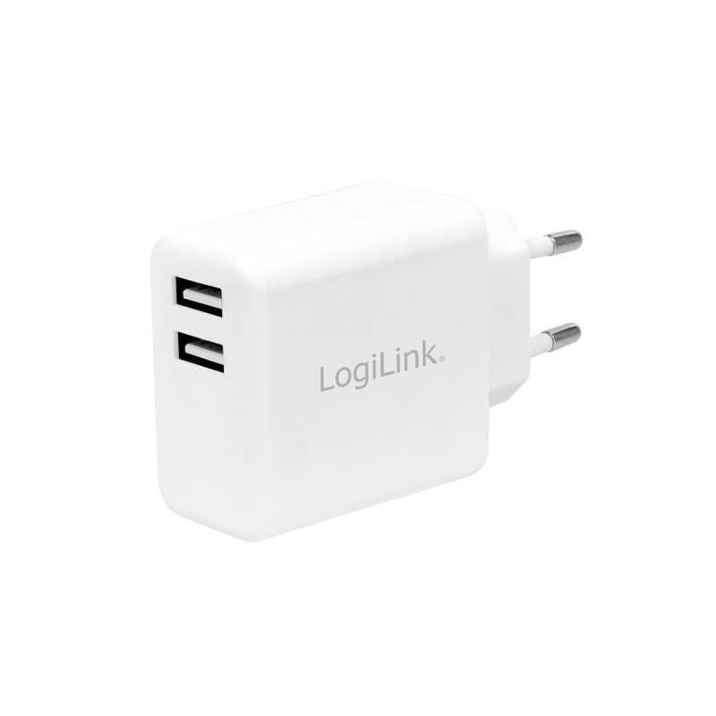 LogiLink PA0210W Caricabatterie per dispositivi mobili Smartphone, Tablet Bianco AC Interno