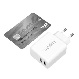 LogiLink PA0210W Ladegerät für Mobilgeräte Smartphone, Tablets Weiß AC Drinnen