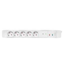 LogiLink LPS402 power extension 59.1" (1.5 m) 5 AC outlet(s) Indoor White