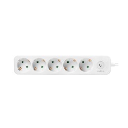 LogiLink LPS246 base múltiple 1,5 m 5 salidas AC Interior Blanco
