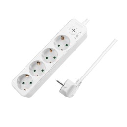 LogiLink LPS245 base múltiple 1,5 m 4 salidas AC Interior Blanco