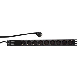 LogiLink PDU9C03 surge protector Black 9 AC outlet(s) 230 V 78.7" (2 m)