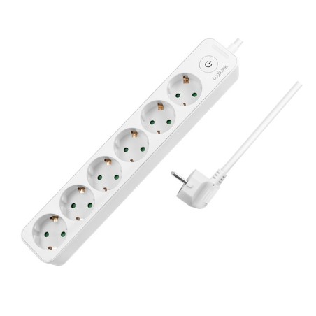 LogiLink LPS247 power extension 59.1" (1.5 m) 6 AC outlet(s) Indoor White