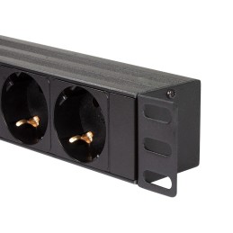 LogiLink PDU8C02 unità di distribuzione dell'energia (PDU) 8 presa(e) AC 1U Nero