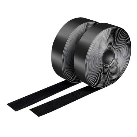 LogiLink KAB0080 presilla Velcro cable tie Negro 2 pieza(s)