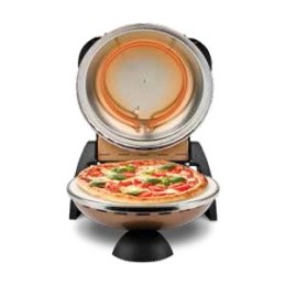 G3 Ferrari Delizia Pizzamacher Ofen 1 Pizza Pizzen 1200 W Schwarz, Bronze