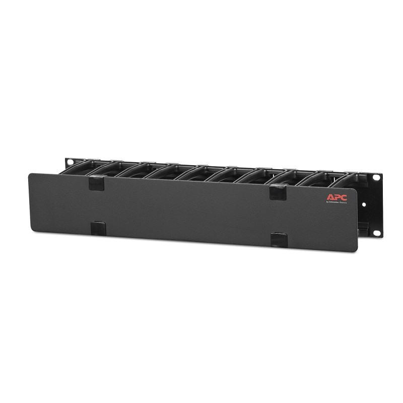 APC Horizontaler Kabelmanager, 2 HE x 4 Zoll (10,16 cm) Tiefe, Einseitig mit Abdeckung