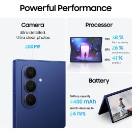 Samsung Galaxy Z Fold 7 SM-F966BZKBEEB smartphone 20,3 cm (8") Doppia SIM Android 16.0 5G USB tipo-C 12 GB 256 GB 4400 mAh Nero