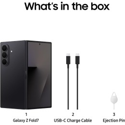Samsung Galaxy Z Fold 7 SM-F966BZKBEEB smartphone 20,3 cm (8") Doppia SIM Android 16.0 5G USB tipo-C 12 GB 256 GB 4400 mAh Nero