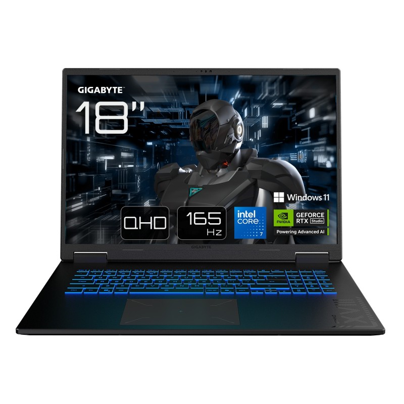 GIGABYTE Gaming A18 PRO DXJG3DEBC4SH Intel Core 7 240H Laptop 18" WQXGA 32 GB LPDDR5x-SDRAM 1 TB SSD NVIDIA GeForce RTX 5070 Ti