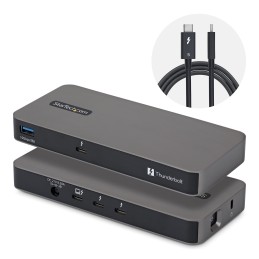 StarTech.com Hub Thunderbolt 5 à 4 Ports avec Thunderbolt Share KVM, 80 120 Gbps, Multi-Écrans 8K, PD 140W, USB-A 10 Gbps, TB4