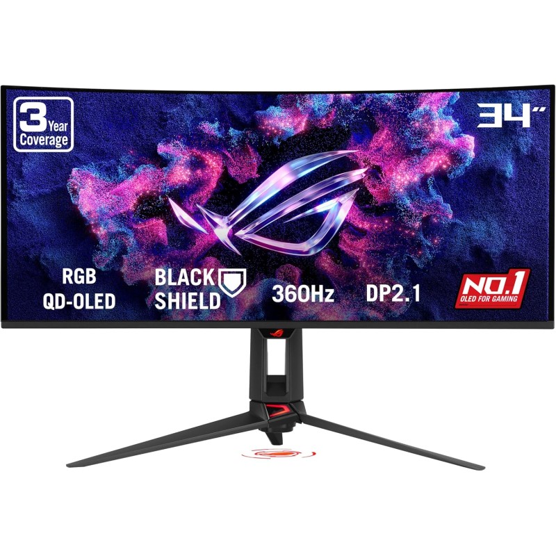 ASUS ROG Swift OLED PG34WCDN pantalla para PC 86,4 cm (34") 3440 x 1440 Pixeles Wide Quad HD QD-OLED Negro