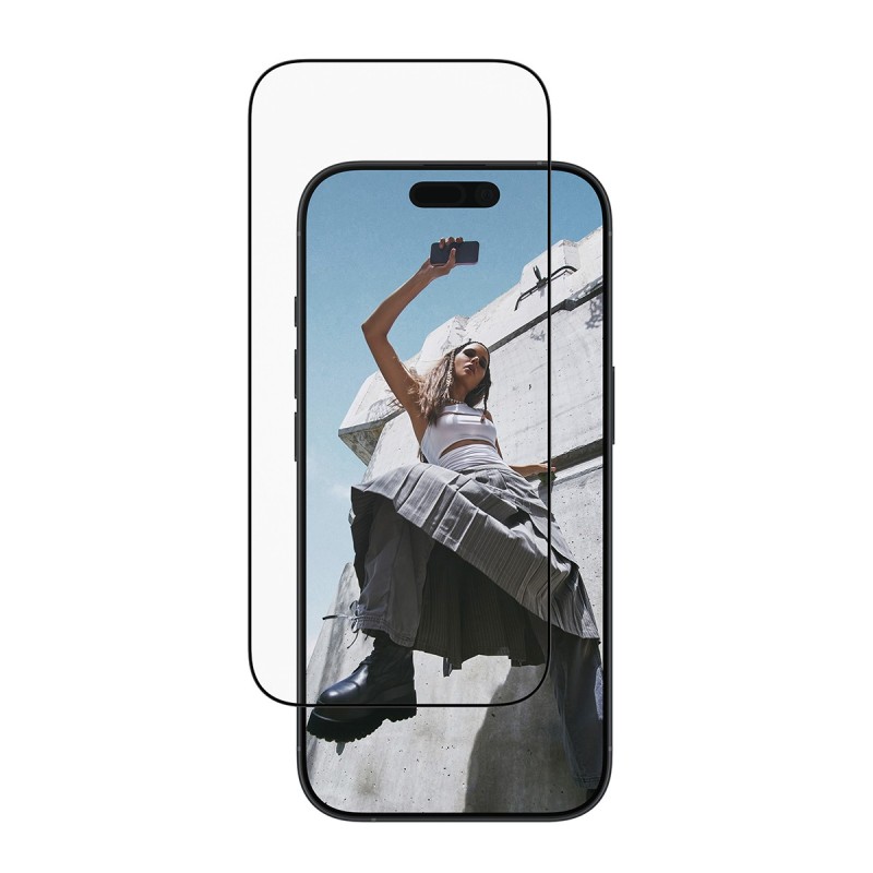 PanzerGlass SAFE. by ® Screen Protector w. Black Frame iPhone 17 | 16 Pro | Ultra-Wide Fit w. EasyAligner Pellicola