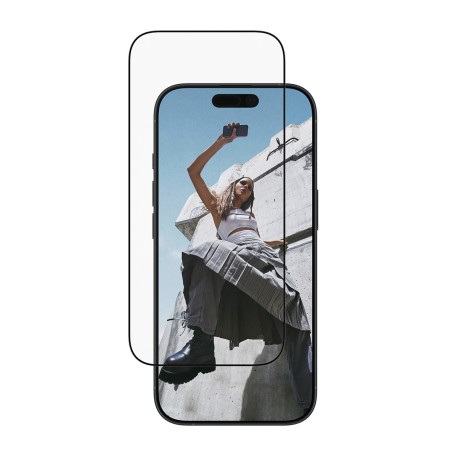 PanzerGlass SAFE. by ® Screen Protector w. Black Frame iPhone 17 | 16 Pro | Ultra-Wide Fit w. EasyAligner Protection d'écran
