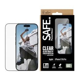 PanzerGlass SAFE. by ® Displayschutz m. Schwarz Rahmen iPhone 17 | 16 Pro | Ultra-Wide Fit m. EasyAligner