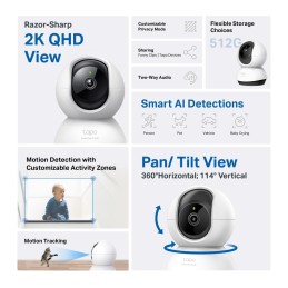 TP-Link Tapo C220 Sphérique Caméra de sécurité IP Intérieure 2560 x 1440 pixels Bureau