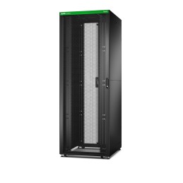 APC Easy Rack 800mm 48HE 1000mm mit Dach, Seitenwand, Rollen, Füßen und 4 Halterungen, ohne Boden, schwarz