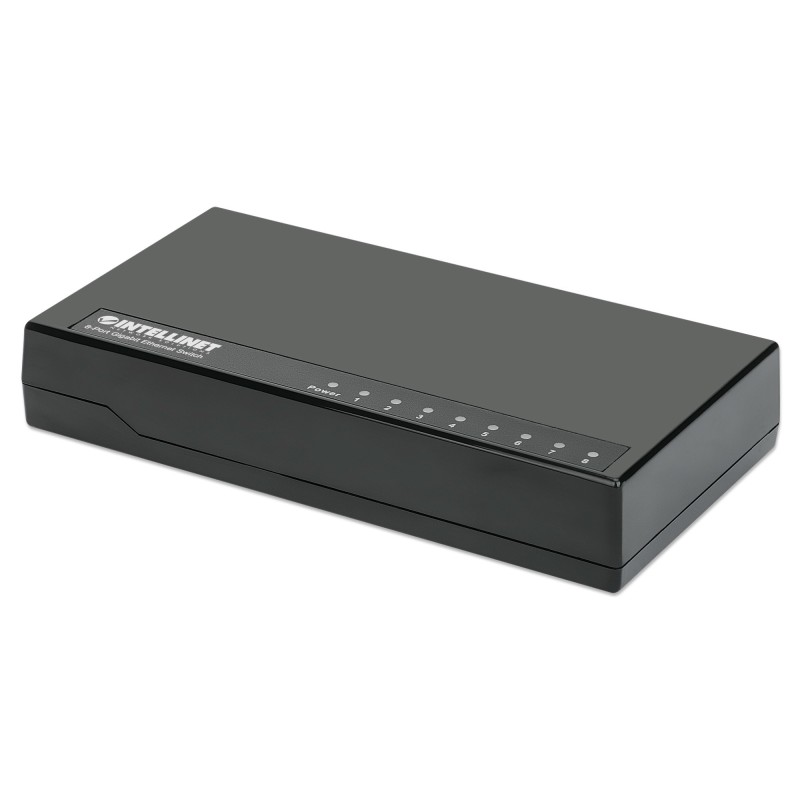 Intellinet Commutateur réseau (switch) Gigabit Ethernet 8 ports, format bureau, boîtier plastique, IEEE 802.3az (Ethernet