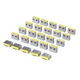 StarTech.com 25P-USB-A-BLOCKER port blocker USB Type-A Silver, Green Plastic 25 pc(s)