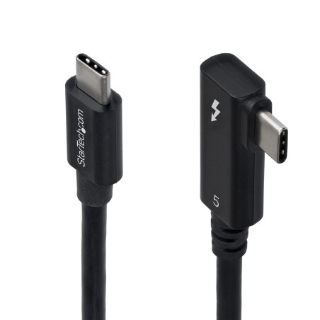StarTech.com Cavo Thunderbolt 5 ad angolo retto da 80 cm, 80 Gbps (fino a 120 Gbps), PD 240 W, 8K 60Hz, Cavo Thunderbolt
