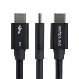 StarTech.com 80cm Rechtwinkliges Thunderbolt 5 Kabel, 80Gbps-120Gbps, 240W PD, 8K 60Hz, Thunderbolt zertifiziertes Kabel,