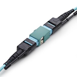 StarTech.com MPO MTP Kupplung, Single Mode Multimode Glasfaser Adapter, Key Up-Key Down, LWL MPO MTP Verbinder - Aqua