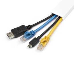 StarTech.com 1m Kabelkanal Selbstklebend, 32x11mm, PVC, Sockelleiste Wandkabelkanal, bis zu 12 Kabel, UL geprüft