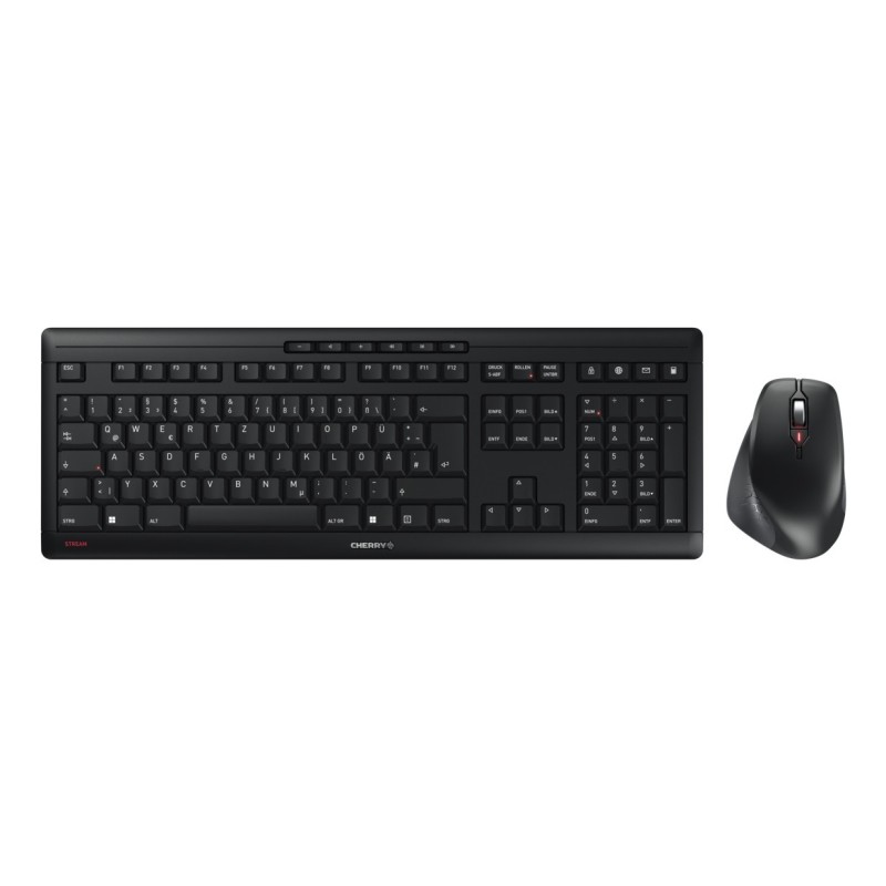 CHERRY JD-8550DE-2 keyboard Mouse included Home Office RF Wireless QWERTZ German Black