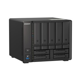 QNAP TS-H973AX NAS Tower Ryzen Embedded V1500B 8 GB DDR4 0 TB QuTS hero Schwarz