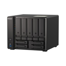 QNAP TS-H973AX NAS Tower Ryzen Embedded V1500B 8 GB DDR4 0 TB QuTS hero Schwarz