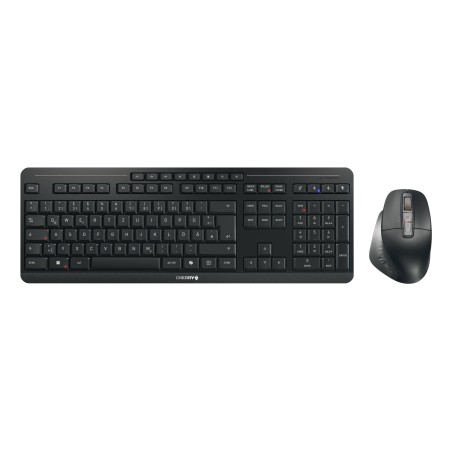 CHERRY Stream desktop ultimate tastiera Mouse incluso Casa ufficio USB + RF Wireless + Bluetooth QWERTZ Tedesco Nero
