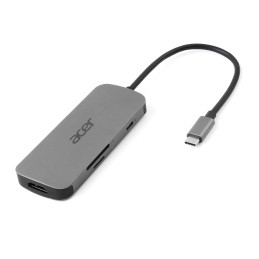 Acer 7in1 Type C Dongle Alámbrico USB 3.2 Gen 1 (3.1 Gen 1) Type-C Plata