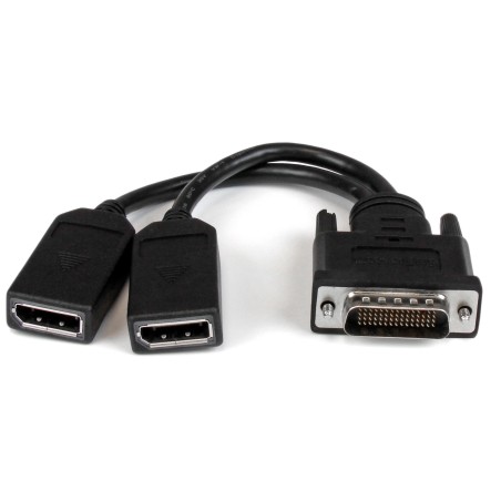 StarTech.com Cable Adaptador de 20cm DMS-59 a 2x DisplayPort - Vídeo de 4K x 2K - Cable Divisor Splitter en Y LFH DMS de 59
