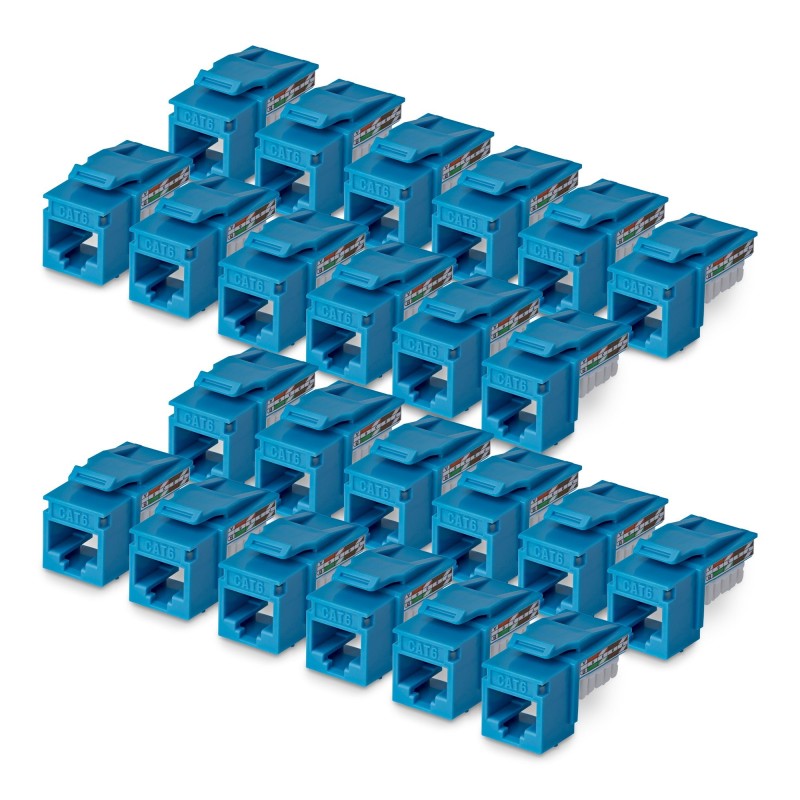 StarTech.com Connettore Keystone RJ45 Cat6 UTP, Confezione da 24 Prese Ethernet per Scatola a Muro, Terminazione 110 Punch Down