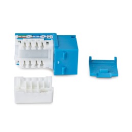StarTech.com Paquete de 24 Conectores Keystone Cat6 RJ45 UTP Ethernet - Jack de Pared - 90 Grados de Empujar Tipo 110 - Azul