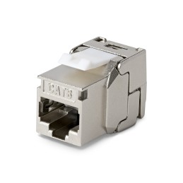StarTech.com Connettore Keystone RJ45 Cat8 STP, Confezione da 6 Prese Ethernet per Scatola a Muro, Terminazione a 180°