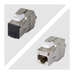 StarTech.com Connettore Keystone RJ45 Cat6a STP, Confezione da 10 Prese Ethernet Schermate per Scatola a Muro, Senza Attrezzi a