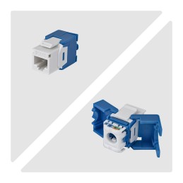 StarTech.com Connettore Keystone RJ45 Cat6 UTP, Confezione da 24 Prese Ethernet per Scatola a Muro, Terminazione a 180° Bianco