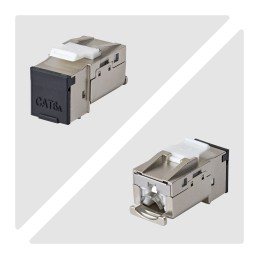StarTech.com Connettore Keystone RJ45 Cat6a STP, Confezione da 10 Prese Ethernet Schermate per Scatola a Muro, Senza Attrezzi a