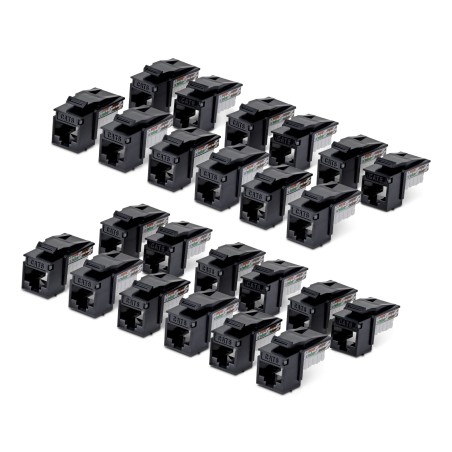 StarTech.com Connettore Keystone RJ45 Cat6 UTP, Confezione da 24 Prese Ethernet per Scatola a Muro, Terminazione 110 Punch Down