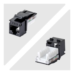StarTech.com Jack Keystone Cat6, Lot de 24 Prises Ethernet RJ45 Keystone, Prise Murale UTP Cat6, Connecteur à 90 Degrés 110