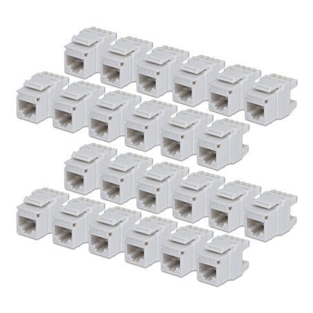 StarTech.com Connettore Keystone RJ45 Cat6 UTP, Confezione da 24 Prese Ethernet per Scatola a Muro, Terminazione 110 Punch Down