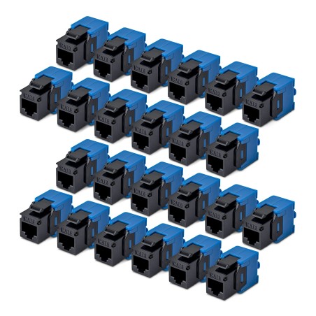 StarTech.com Cat6 Keystone Jack Modul, 24er-Pack RJ45 Ethernet Keystone Buchse, UTP Cat6 Wandbuchse, 180 Grad, werkzeuglos,