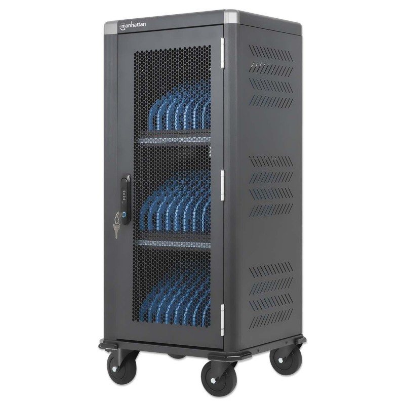 Manhattan 181471 portable device management cart& cabinet Carrello per la gestione dei dispositivi portatili Nero