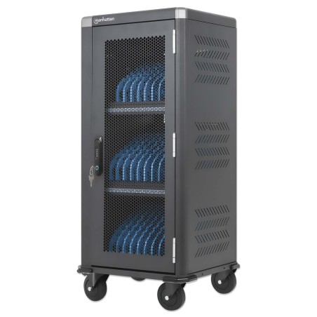 Manhattan Chariot de charge USB-C 30 appareils, 30 W par port, iPad jusqu’à 13", MacBook Air jusqu’à 13" et Chromebook jusqu’à