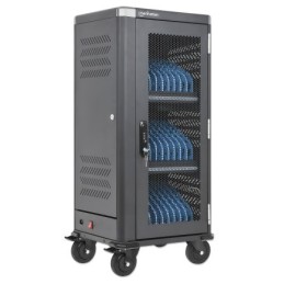 Manhattan 181471 portable device management cart cabinet Black