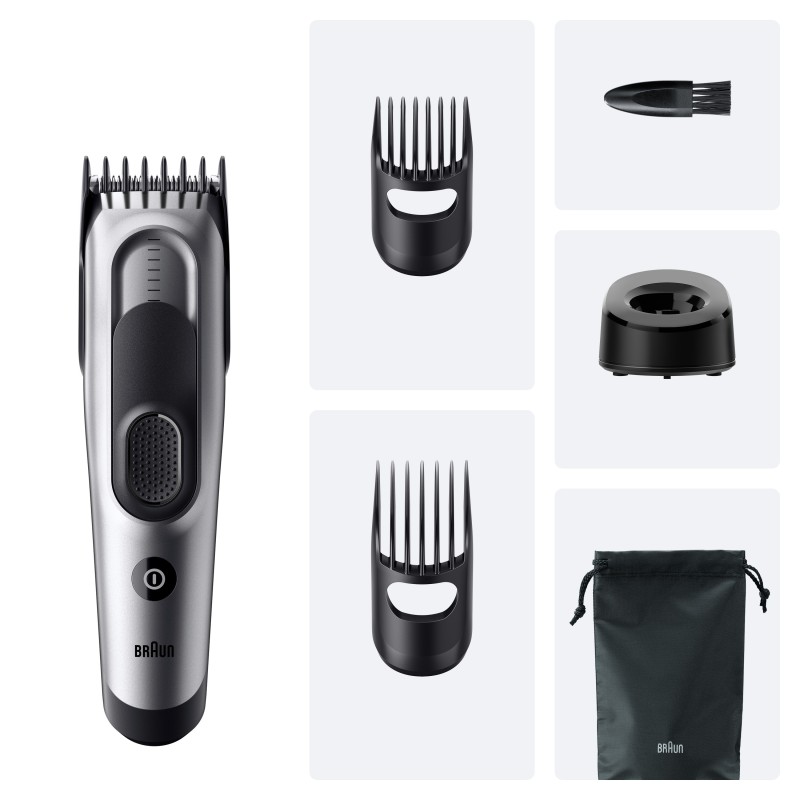 Braun HC7590 tondeuse à cheveux Noir, Argent 17 Hybrides nickel-métal (NiMH)