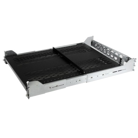 StarTech.com 2HE belüftetes Schiebe-Fachboden zur Serverracks mit Kabelmanagement-Arm - 70 bis 80cm Einstellbare Tiefe für ihre