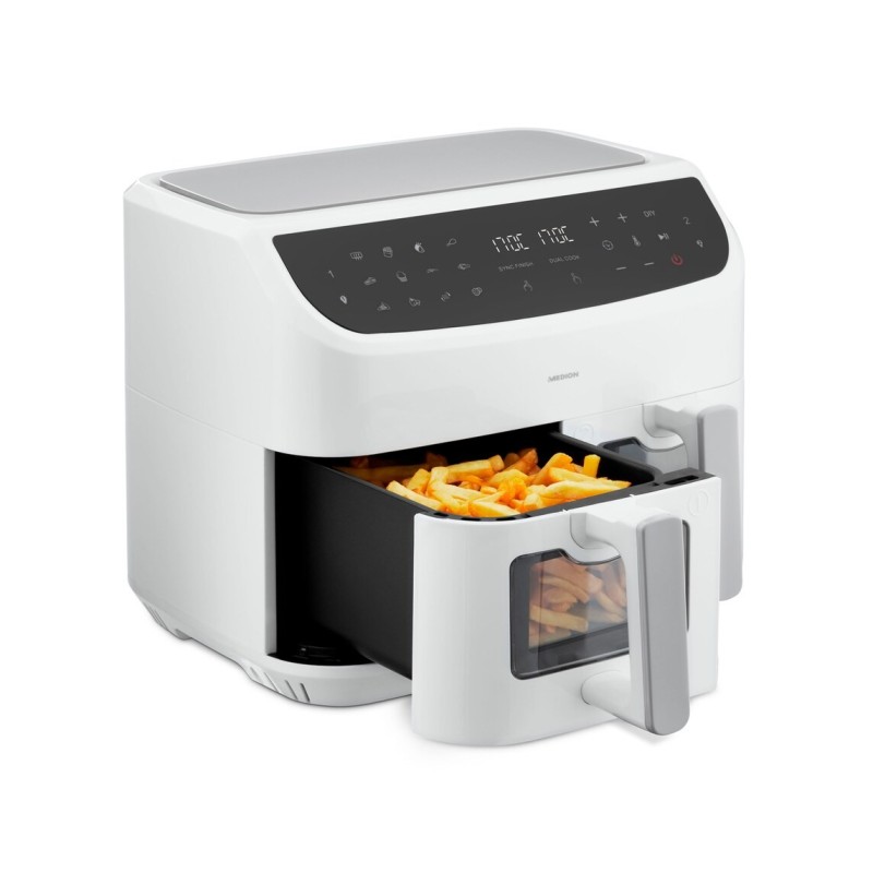 MEDION LIFE P20 Doble 8,7 L 2600 W Freidora de aire caliente Blanco