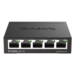 D-Link DGS-105 Unmanaged L2 Gigabit Ethernet (10 100 1000) Black